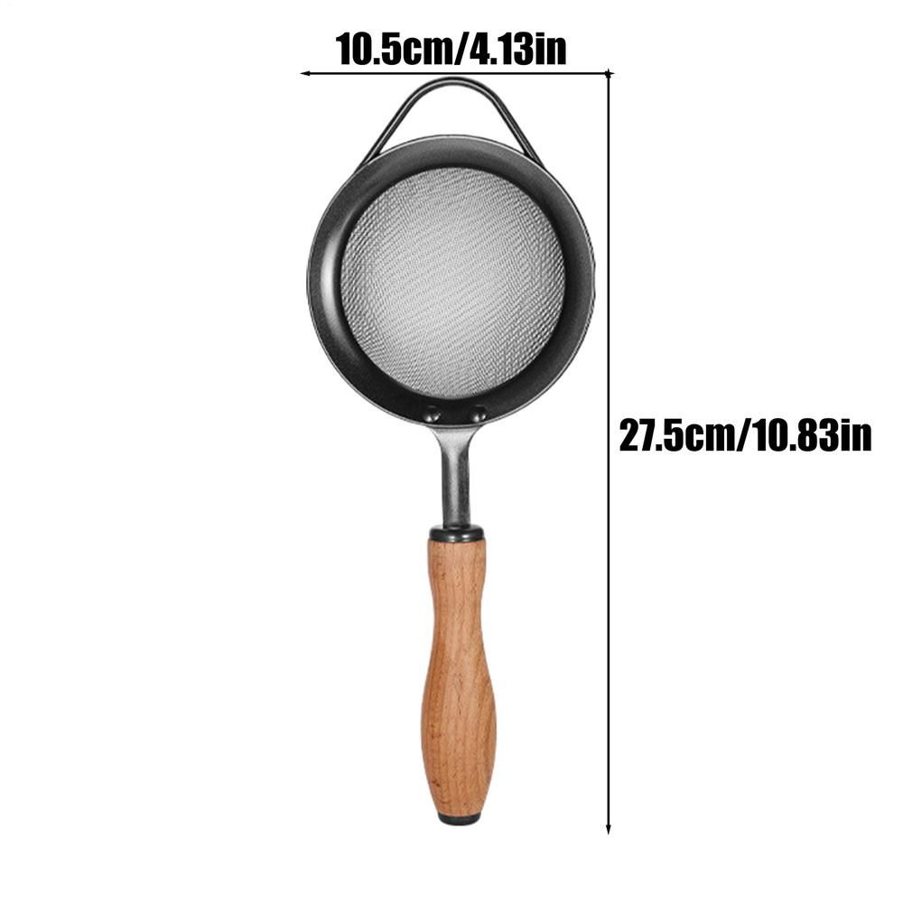 

Stainless Steel Fine Mesh Strainer Kitchen Colander Sieve With Wood Handle Food Strainer Kitchen Gadget For Sift Rinse