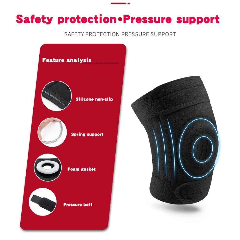 

1Pcs Sports Knee Protection Spring Sprain Protection Patella Belt Leggings Outdoor Basketball Football Riding Protective Gear one size