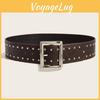 Belt Leather Punkinspired Decorative Nail Motifs Snap Closure Looks Trendsetter