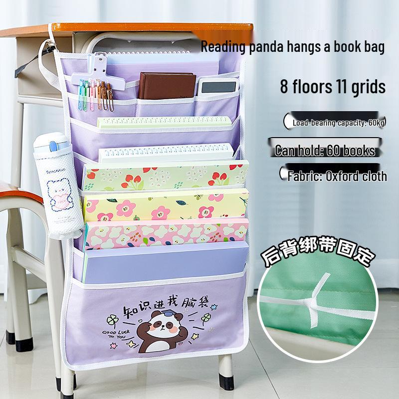 Fresh Color Hanging Book Bag & Desk Organizer for High School Students