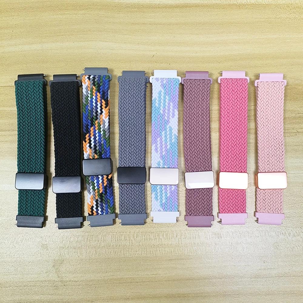 20mm 22mm Nylon Strap for Samsung Galaxy Gear S3 S2 Elastic Band Replacement Bracelet for Watch 7 6 5 40/44mm Watch 6 4 Classic