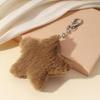 Plush Five-pointed Star Keychain Car Keyring Backpack Handbag Charm Pendant
