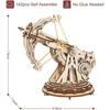 ROKR 3D Wooden Puzzles for Adults, DIY Wooden Ballista Launcher Toys Building Model Kits STEM Projects Toys for Boys/Girls