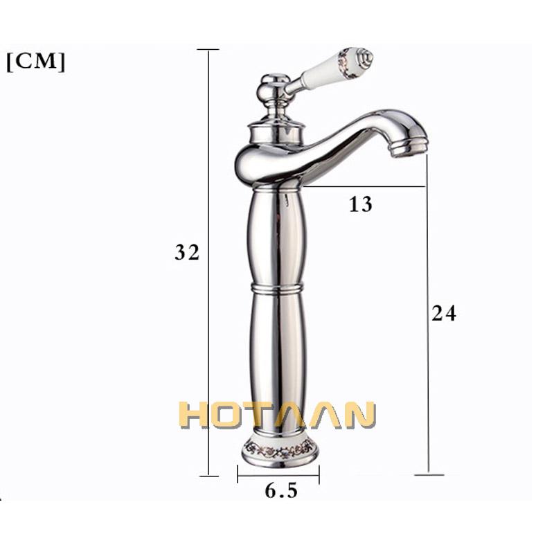 Luxury Basin Faucet Modern Faucet Bathroom Faucet Gold Finish Hot & Cold Brass Basin Sink Faucet Single Handle with Ceramic Taps
