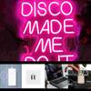 Disco Made Me Do It Led Neon Light Signs for Wall Decor, Pink Neon Light Signs for Bedroom Bachelorette Party Birthday Wedding Engagement Party Bar