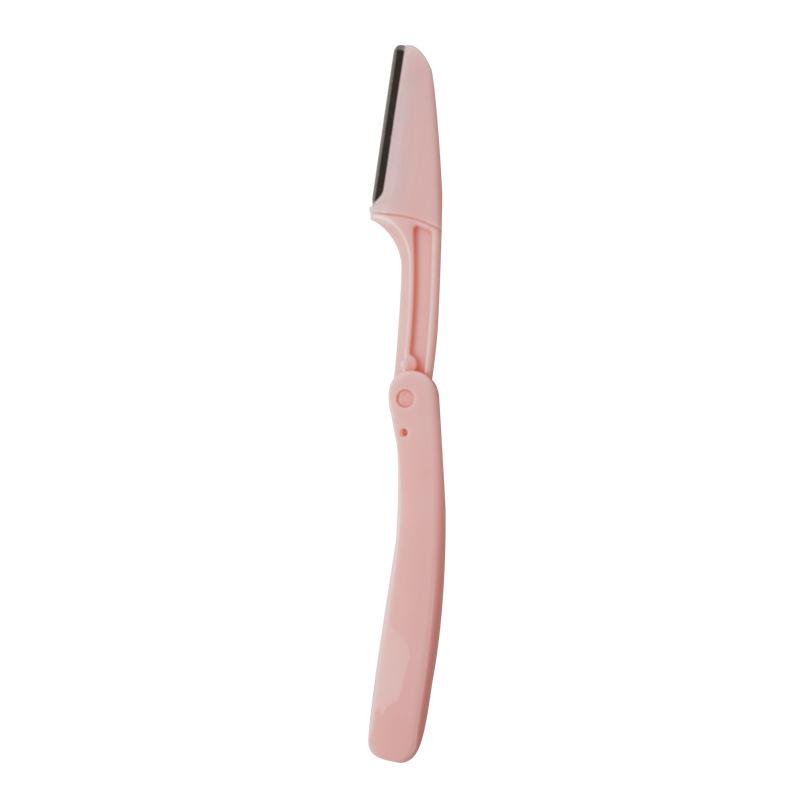Folding Micro Stainless Steel Eyebrow Razor - Popular Beauty Tool розовый
