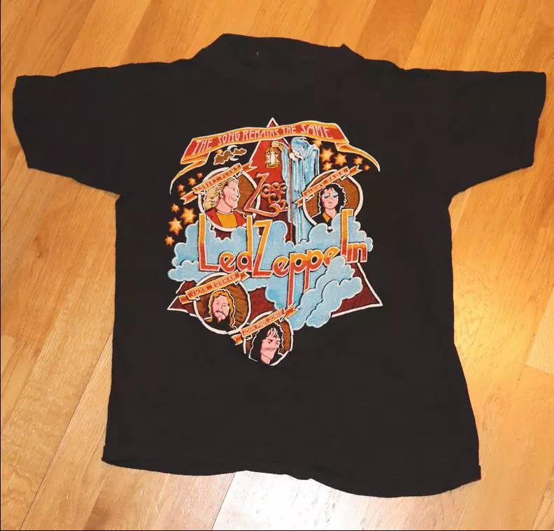 

1970 s LED ZEPPELIN Vintage Concert 1976 Tour T-shirt, size S-4XL 2XL