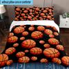 3PCS Basketball Pattern Background 3pcs Bedding,Including 3PCS Duvet Cover And 2pcs Pillowcases Perfect for Christmas,Ideal for Bedroom, Dormitory