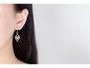 Elegant Zircon Diamond Water Cube Earrings for Women
