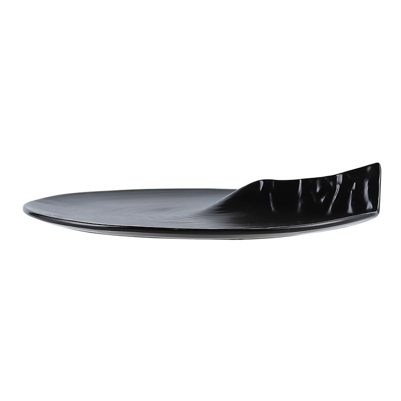 Round Stripe Ceramic Dinner Plate Restaurant Special-shaped Irregular Dessert Plate Hotel Restaurant Tableware Kitchen Utensils