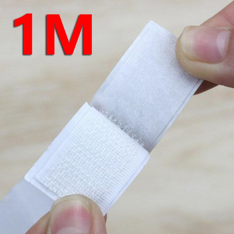 1/2/5Meter Self Adhesive Hook And Loop Fastener Magic Nylon Sticker Disks Velcros Tape Double Sided Adhesive Strap with Glue DIY