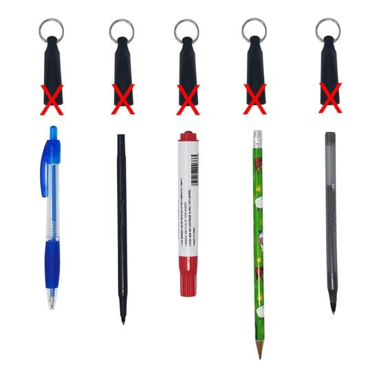 Mosquetão retrátil para caneta única, clipe anti-perda, metal, fácil instalação, carretel de caneta retrátil para marcadores