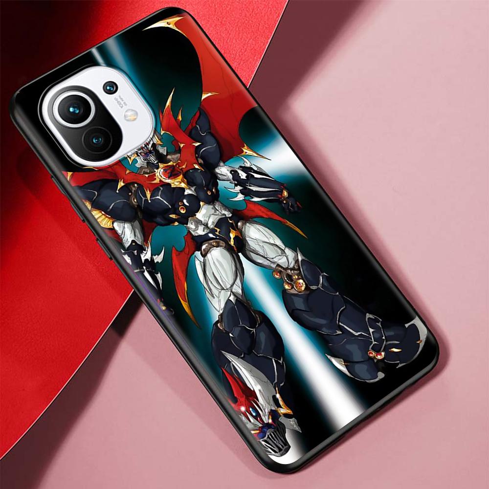 Pouzdro na mobil Manga Mazinger Z Anime pro Xiaomi Poco X3 NFC M3 Mi 11 Lite 5G 12X 11T 10T 12 Pro 9T Note 10 9 Silikonové Černé