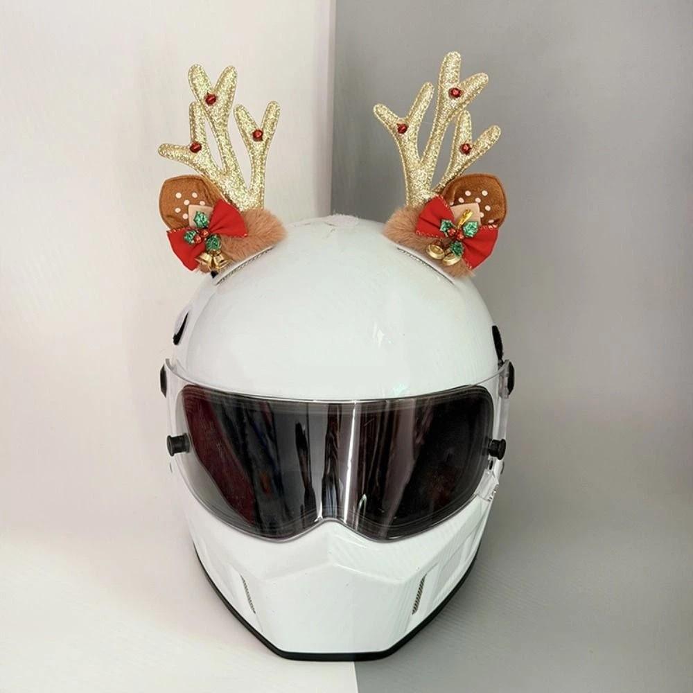 3D Motorcycle Helmet Decoration Creative Motorcycle Helmet Antlers Holiday Atmosphere