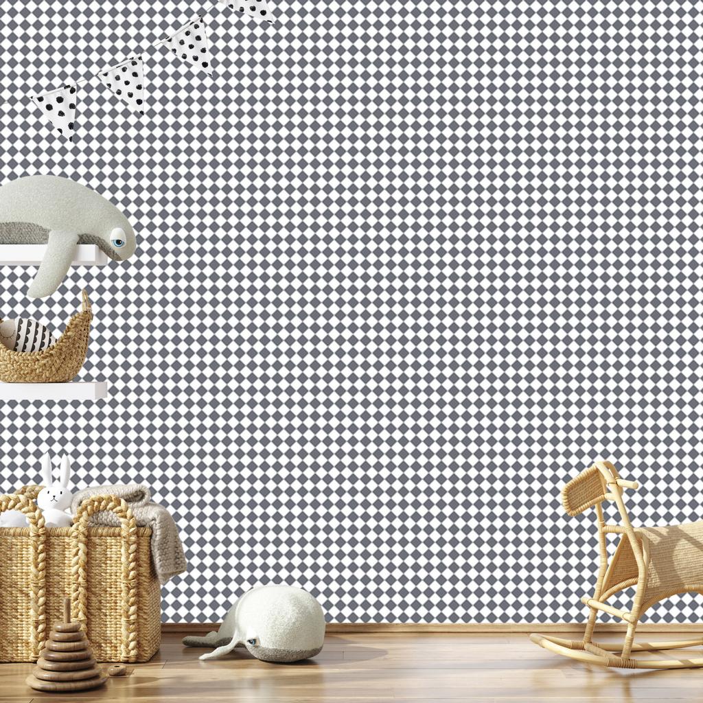Geometric rhombus wallpaper gray and light gray 50x1000
