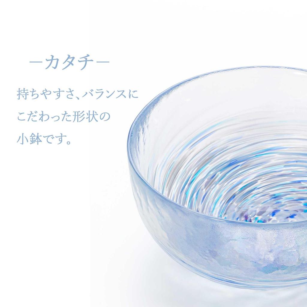 Aderia Glass Six Snow Gift Made In Glass Nature Traditional Handcrafted In a Japanese Nordic Style (ADERIA) [Tsugaru Bowl, Colors, Design, Boxed,