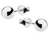 Silver Earrings with Cubic Zirconia Women' Studs Hoops 6mm Silver 925