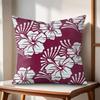 Hawaiian Flowers Cushion Cover Natural Linen Organic Fabric DoubleSided Printing Couch Pillow Covers Home Decor