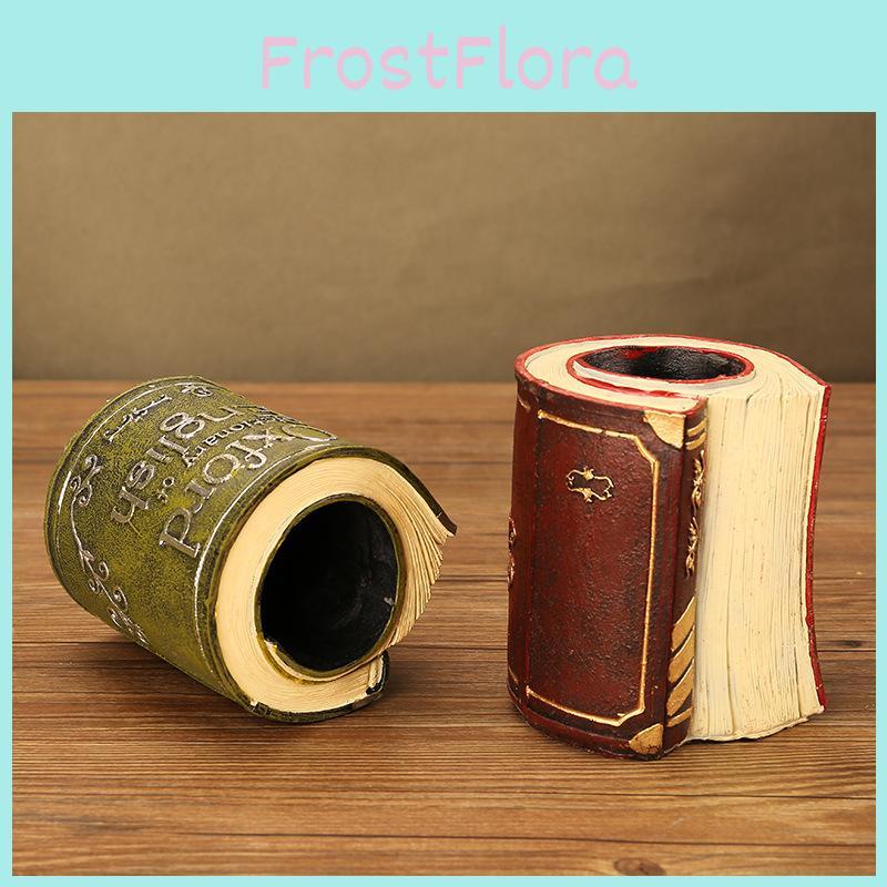 Resin Multifunctional Desk Organizer Vintage Book Design For Office Study Room