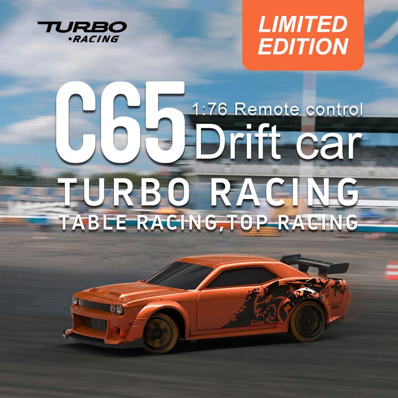 ABAJ1 Turbo Racing 1:76 C65 Limited Edition Drift RC Car With Gyro Radio Full Proportional Remote Control Toys RTR Desktop Toys Car