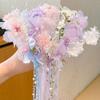 Elegant Hanfu Headdress Floral Garland Floral Crown Hairband Children Flower Headband  Party