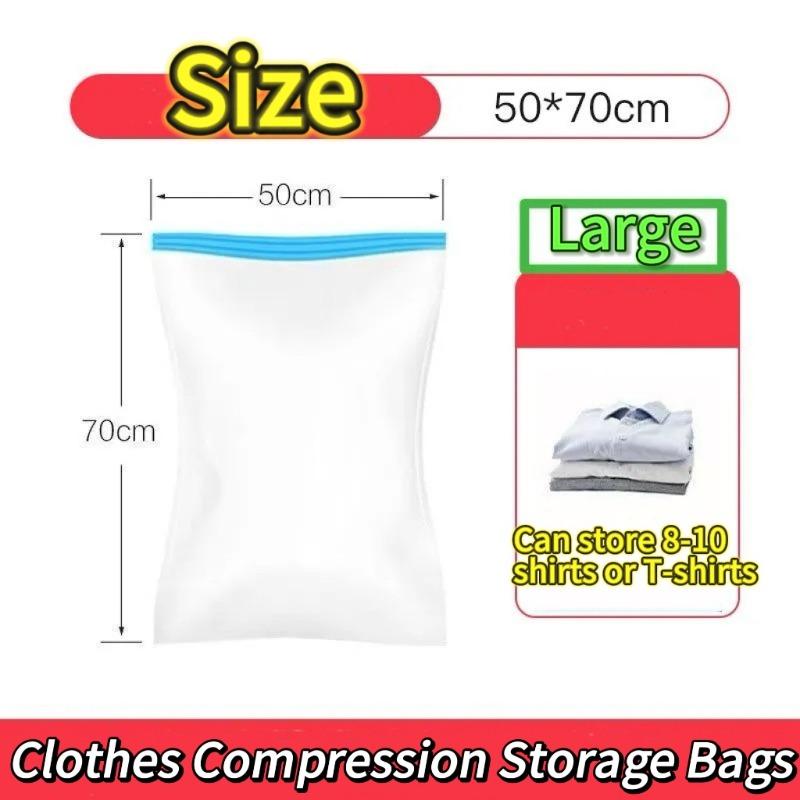 1-5pc Vacuum Compression Bag Hand-Rolled Clothes Quilt Hand-Rolled Storage Bag Sealed Bag Artifact Business Trip Air-Free Travel