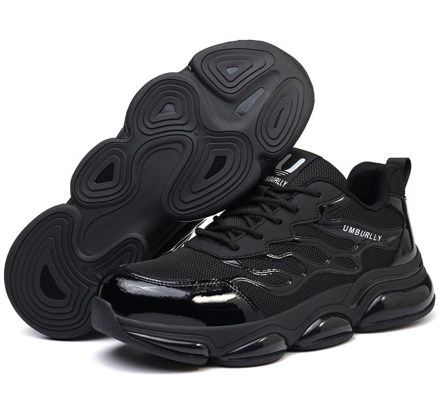 

модная рабочая обувь с защитой от ударов и проколов, демисезонная защитная обувь с высоким берцем и стальным подноском Black; 47