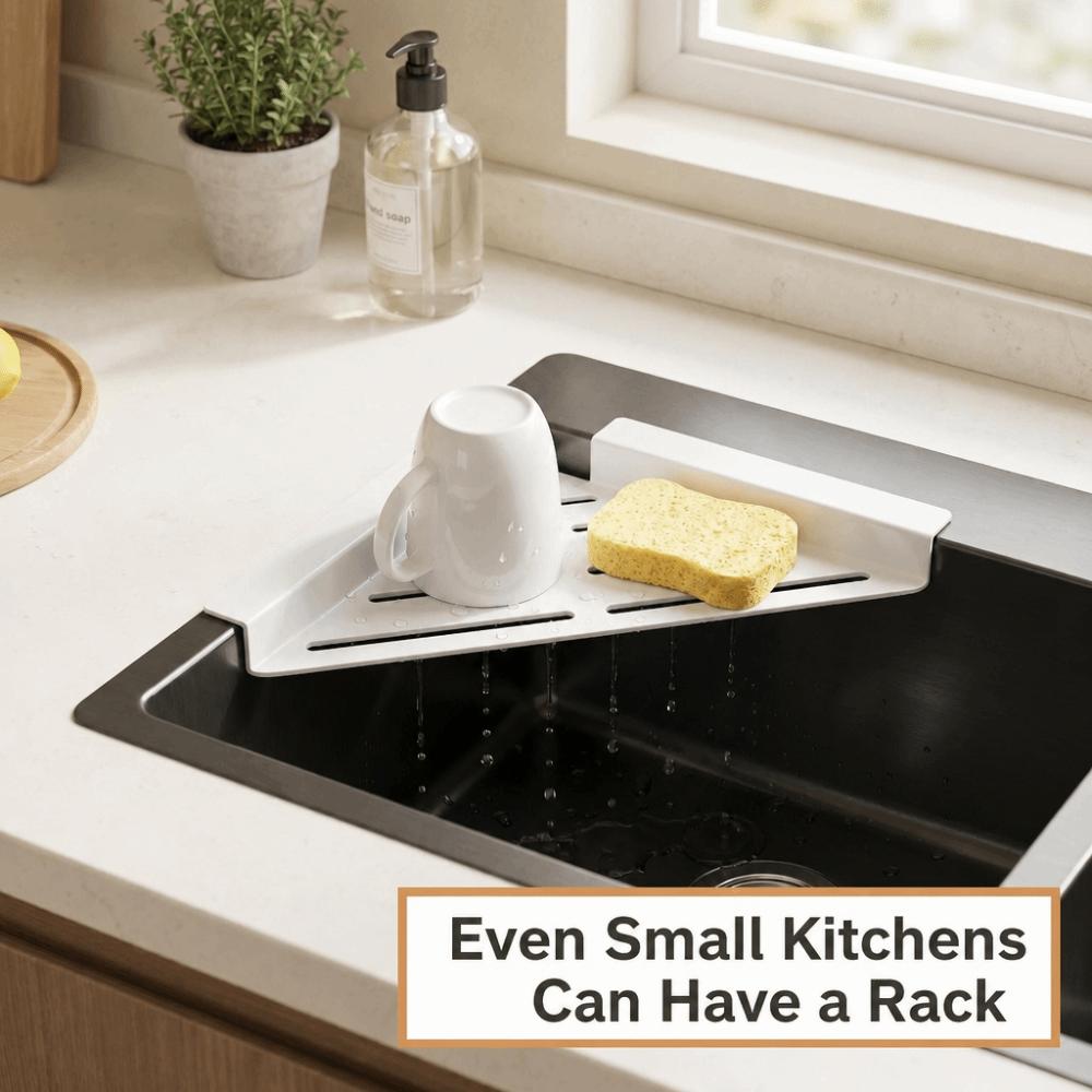 Non-Slip Sink Drainer Triangular Kitchen Sink Storage Shelf  for Kitchen Utensil