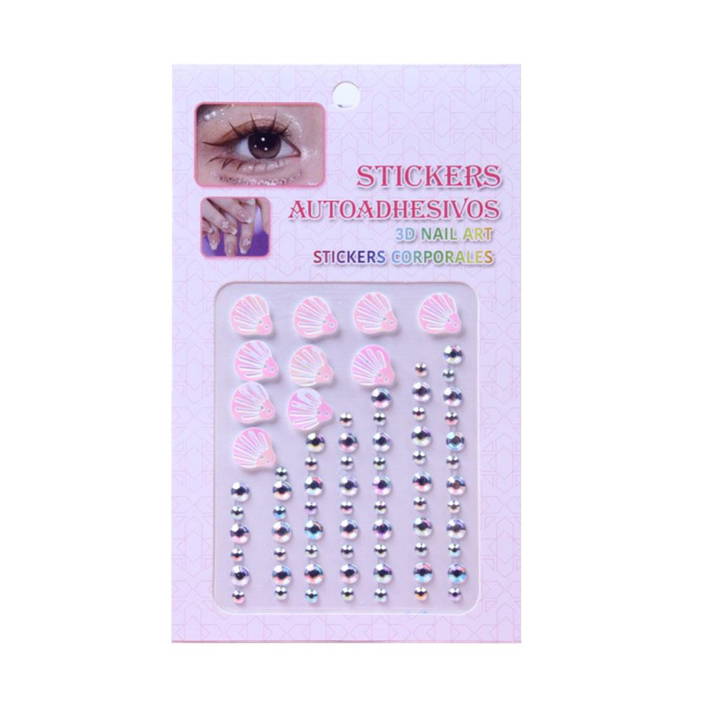 

Shell Makeup Face Stickers Women s Group Makeup Face Sticker Decor Temporary Tattoo L2Y4 1pcs_pink