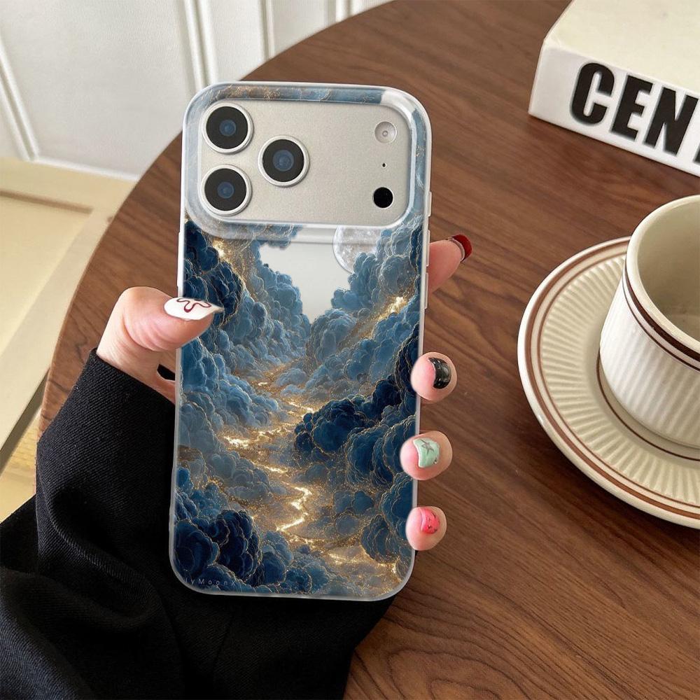 The moon in the clouds Phone Case For iPhone 17 ProMax 16 13 11 15 14 12 17Air 17promax Transparent Silicone Soft Funda Cover