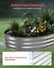 Galvanized Raised Garden Bed, 240 X 120 X 30 Cm, Oval Metal Planter Box Kit Outdoor, Bottomless Elevated Garden Box with Gloves, Rustproof Alu-Zinc,