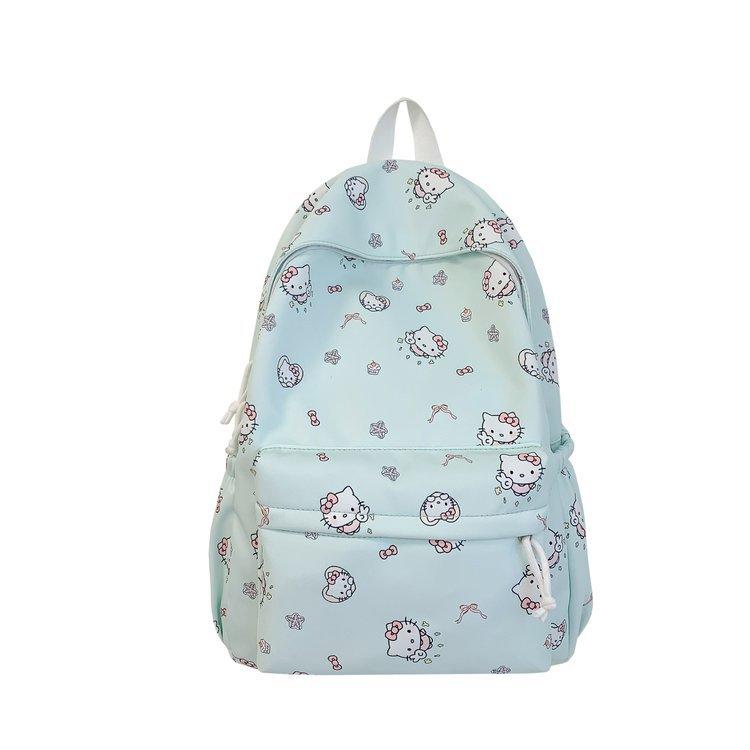Schoolbag Cute Cartoon Kt Cat Schoolbag Girl Junior High School Japanese Ins Niche Casual Backpack College Student Travel Bag
