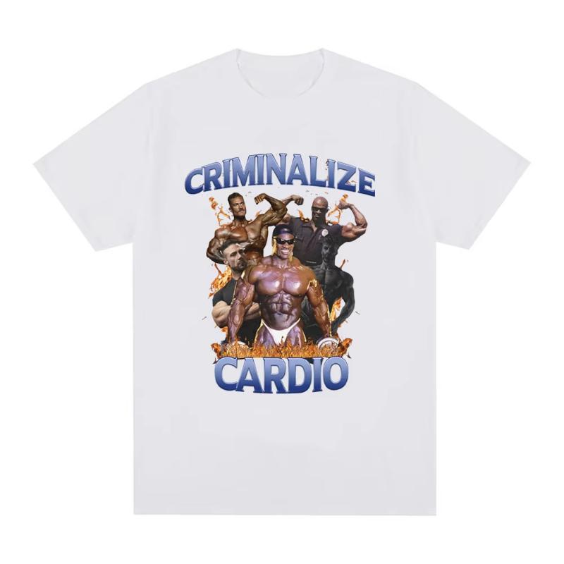 

Criminalize Cardio Meme Graphic T Shirt Gym Fitness Vintage Short Sleeve T-shirt Men Fashion Hip Hop Cotton Oversized T-shirt... 5XL різнокольоровий