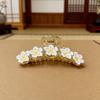 Elegant Floral Claw Hair Clip for Women - Sophisticated Bangs & Side Hair Accessory