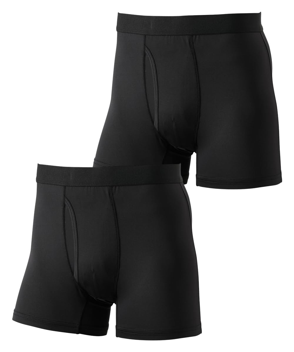 

Боксеры Smooth Stretch x Сетчатая передняя часть Набор из 2 штук Быстрое охлаждение Набор M [Nissen] Мужские шорты, брюки, (Впитывающий пот, высушивающий, приятный на ощупь), Черный,