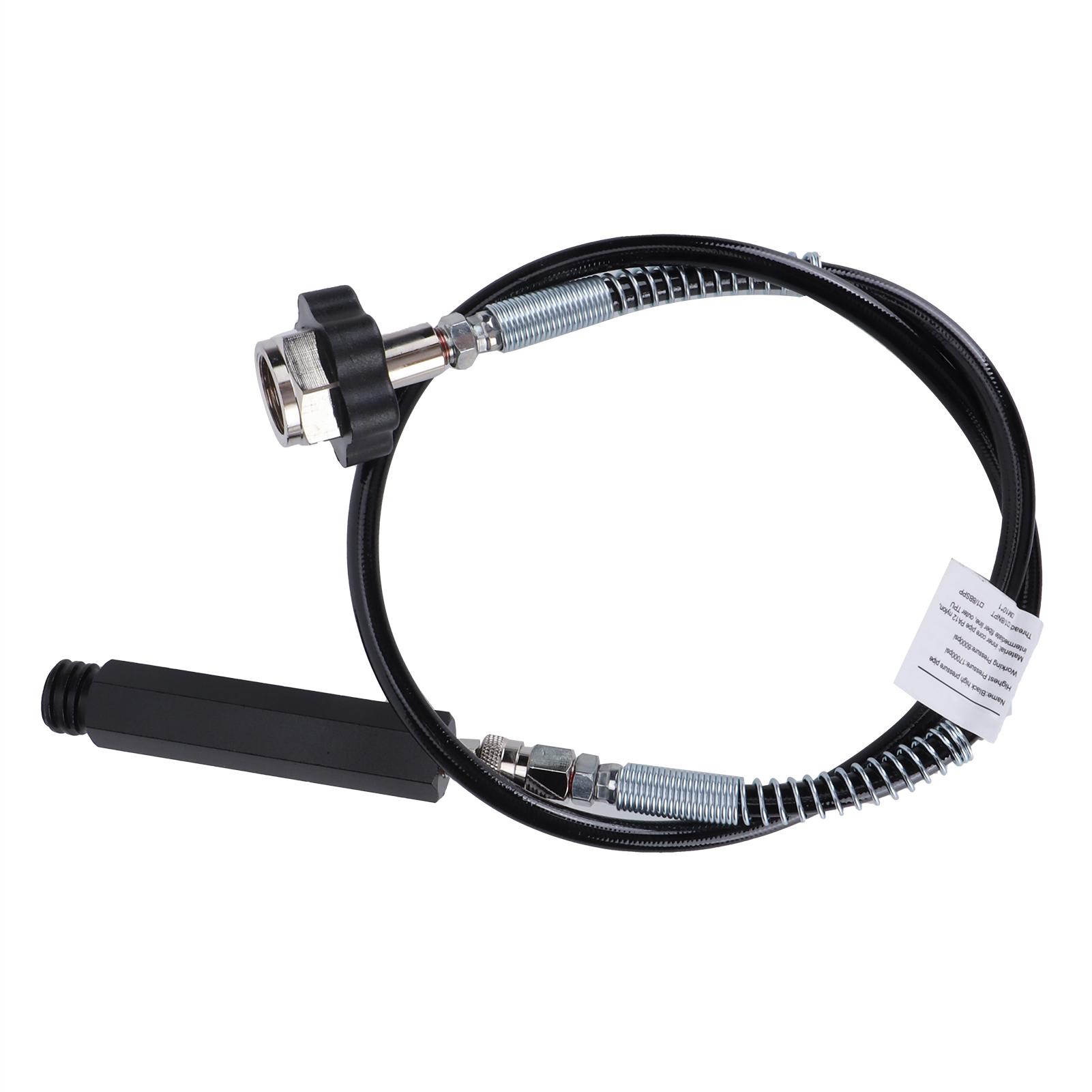 

W21.814 CO2 Cylinder Refill Adapter Hose with Spring Tube 36in Soda Accessories Black