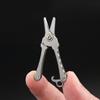 Portable Alloy Mini Scissors with Ergonomic Handle for Nose Hair Beard and Eyebrow Grooming Round Tip Nose Hair Trimmer