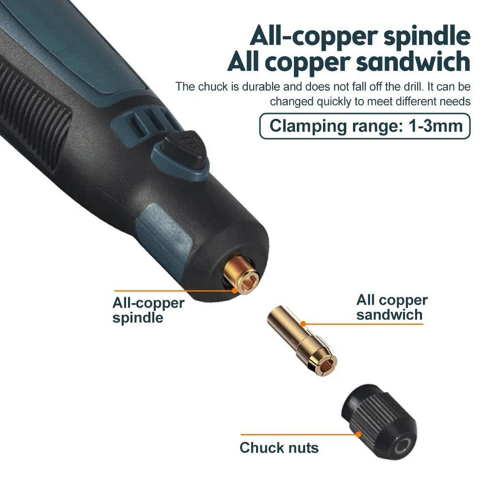 High Speed Small Electric Grinder Wireless 3.6V Electric Polishing Machine Rechargeable Rotary Carve Tool Mini Electric Drill