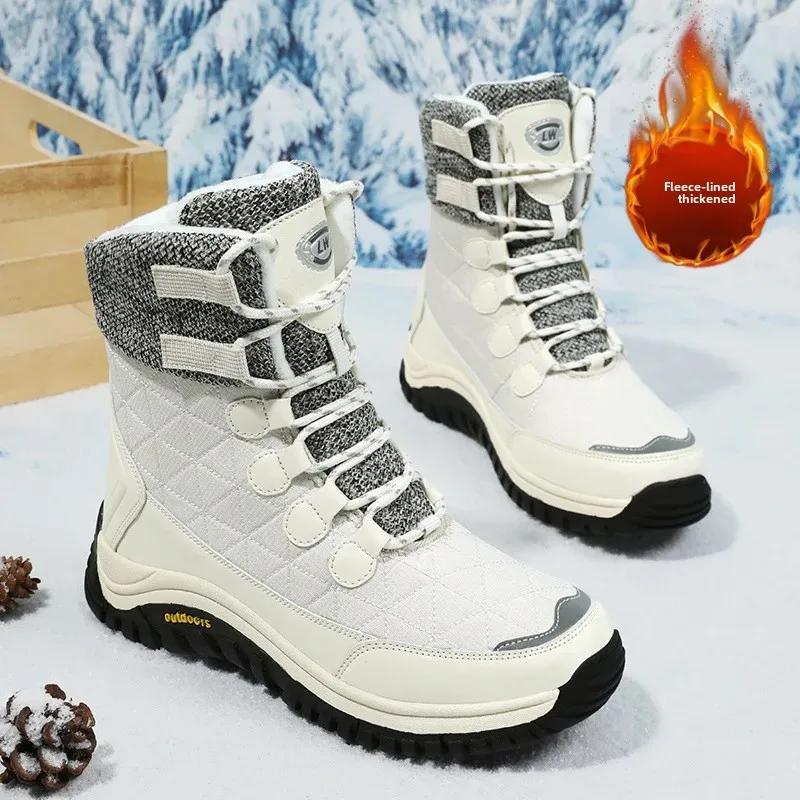 High Quality Winter Women's Plush snow boots Outdoor Waterproof Warm Plush women's boots Comfort Platform Boots botas para mujer