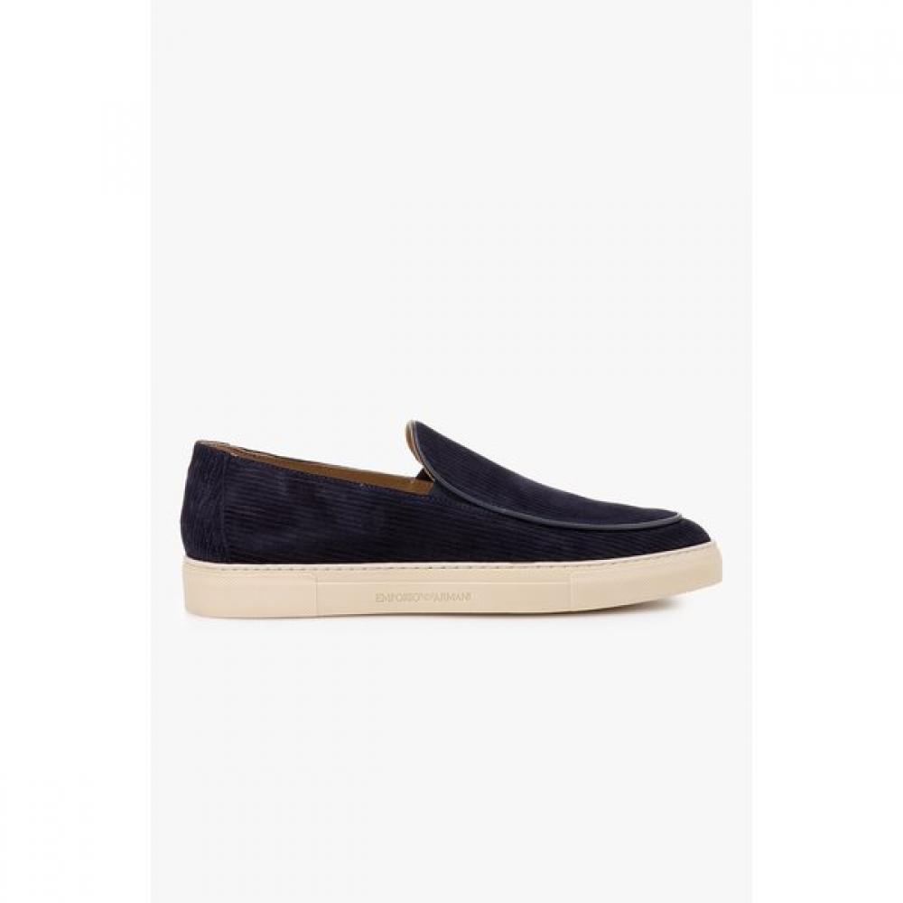 

Emporio Armani Men S Suede Slip On All Over Stripe A515131028 7