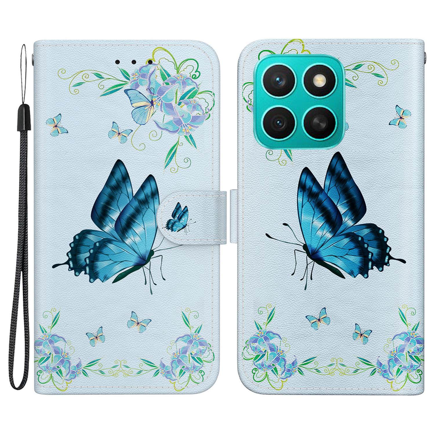 

Для Honor X8c 4G Гаманець Чохол для телефону Протиударна шкіряна відкидна кришка з друком візерунка A