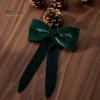 Christmas Garland Hanging Ornaments Velvet Bow Decoration, Soft Plush Xmas Tree Nordic Style Holiday Ornament for DIY Wall, Mirror, Wreath,