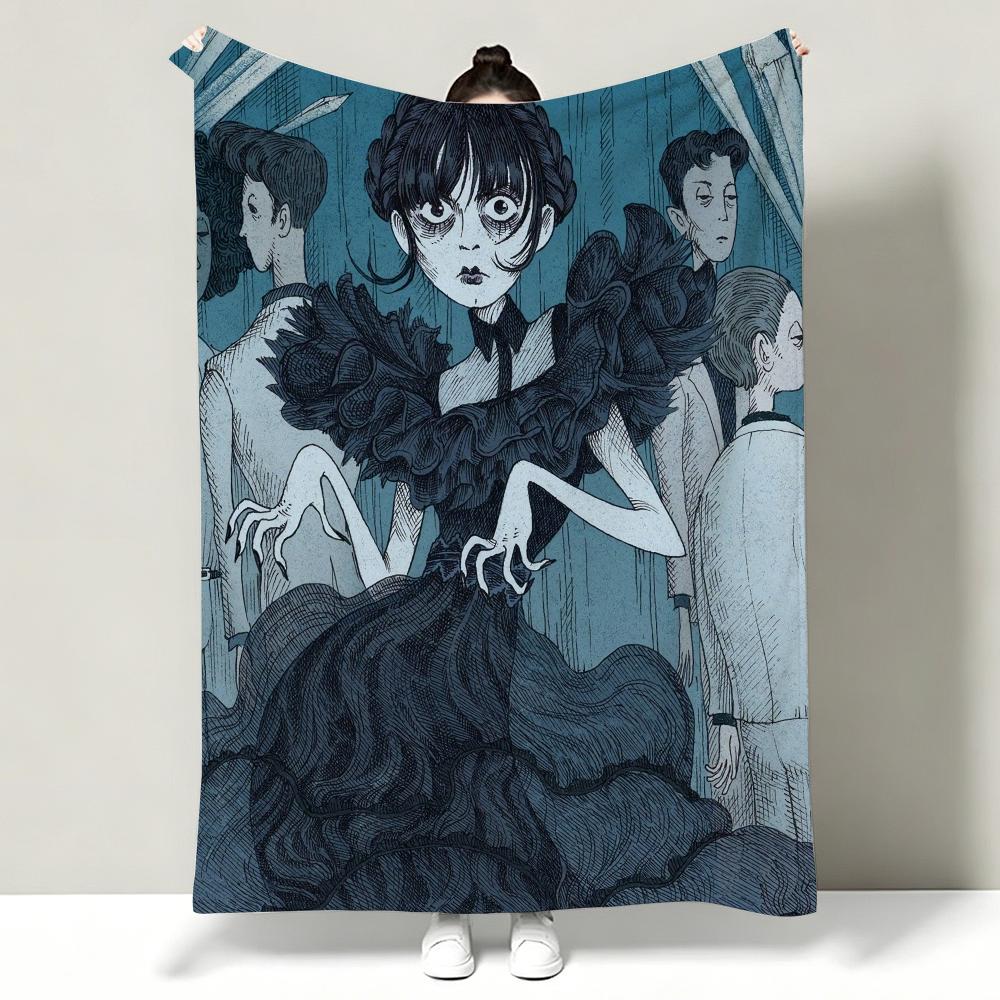 TThe AAddams Family Throw Soft Warm Flannel Throw Blanket Multiuse for Sofa Bed Office Nap