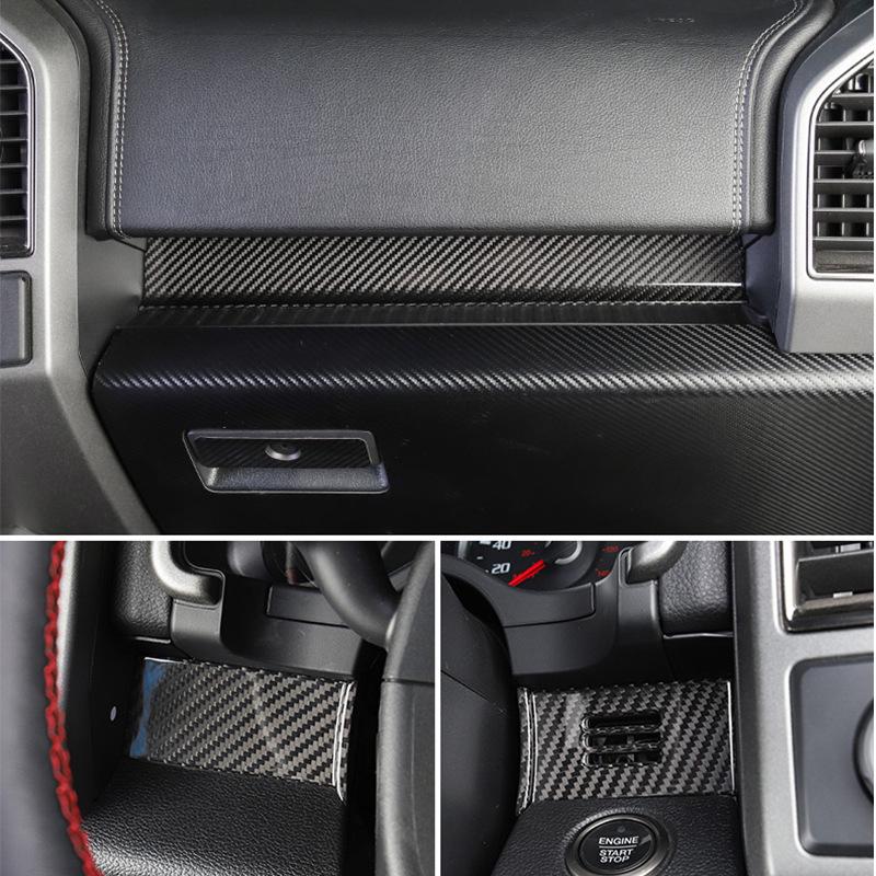Carbon Fiber Trim for Ford Raptor F150 Center Console - Interior Modification