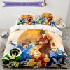 Set di biancheria da letto con motivo Avatar The Last Airbender da 3 pezzi, set copripiumino include copripiumino e federe, perfetta decorazione per la camera da letto per tutte le stagioni e regalo