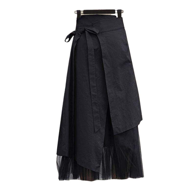 Conjunto Versátil de Top Falso de Dos Piezas y Falda Midi Adelgazante para Mujer 2024