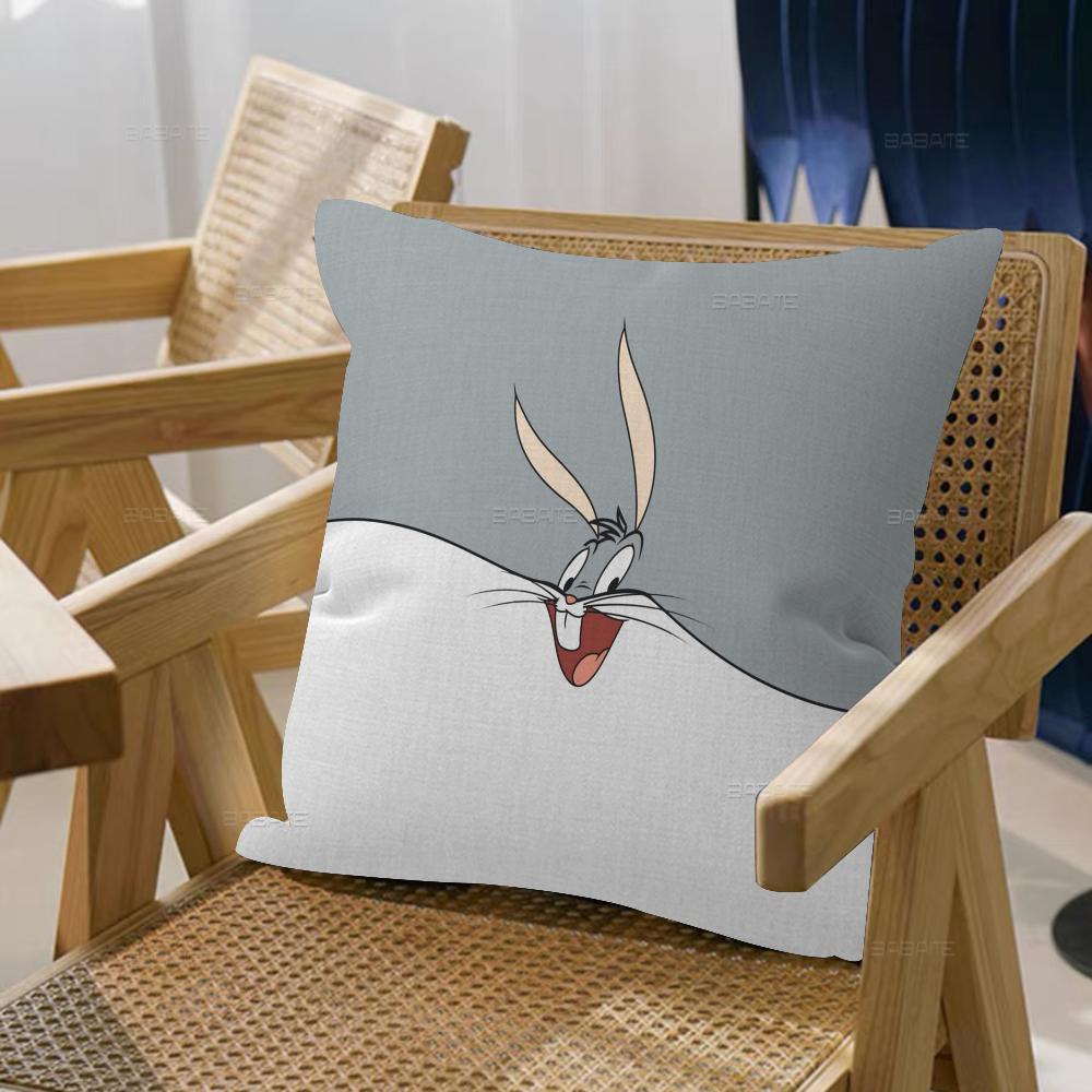 

Bunny Funny Cute Rabbit Cartoon Pillowcase toon Gift Cushion Cover Bedroom Home Sofa Chair Seat Decor pillow case 12x12Inch
