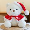 Bear Christmas Plush Toy Santa Hat Teddy Doll Stuffed Animals Xmas Decor Gift