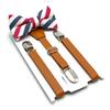 Children Bow-knot British Retro Style PU Leather Suspenders Clips Baby Kids Bow Tie Set Boys Adjustable Wedding Ties Accessories