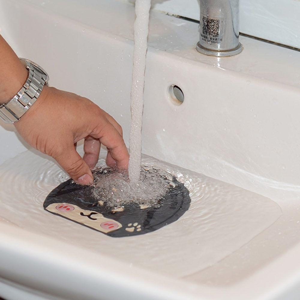 Anti-insect Sewer Floor Drain Cover Cartoon Animal Sewer Sealing Silicone Mat for Bathroom&Kitchen
